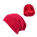 Wholesale Custom Stretchy Modal Oversized Slouchy Beanie Silky Satin Lined Hair Cover Bonnet Night Sleep Hat Cap for Women