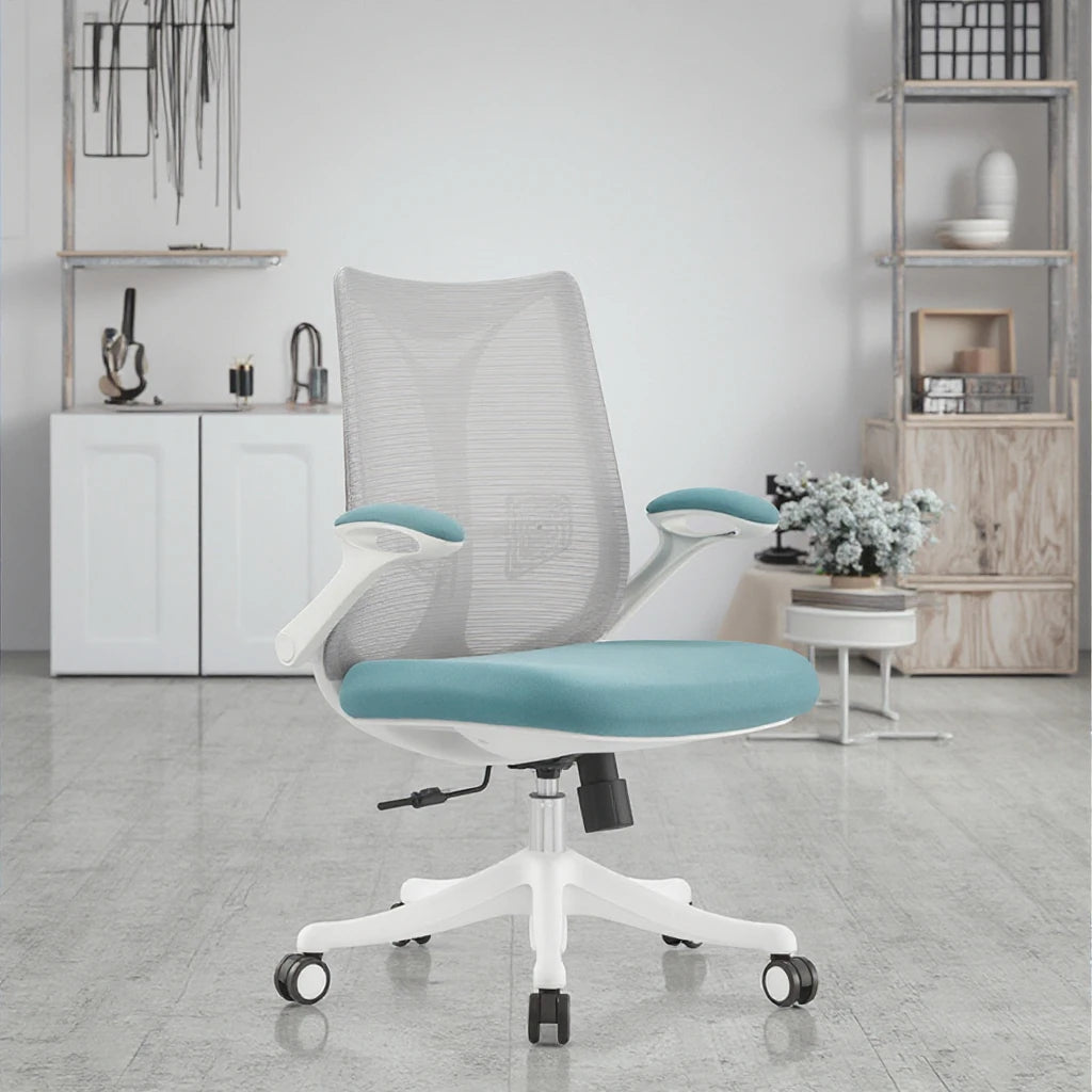 In Stock Comfortable Office Chair Mid Back Mesh Staff Chair for Office