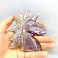 Wholesale Natural Hand Carved Lepidolite unicorn Crystal Carving unicorn for Home Decoration