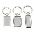 Custom Epoxy Engraved Oval Heart Round Square Spinning Metal Keychain Keyring Car Keychain Metal With Logo