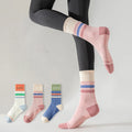 Promotional Low Price Double Layer Socks Anti Slip Women Non Slip Fitness Yoga Pilates Crew Socks With Grips MegaBDM