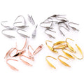 (NO Fade) 20*10mm 20pcs/Lot Stainless Steel Gold Rose Gold High Quality Earring Hooks Wire Settings Base Settings Whole Sale MegaBDM