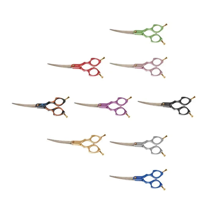 KISS Series 6 Inch Professional Barber Hair Scissors Professional 6.5 Hair Curved Scissors Pet Grooming Scissor