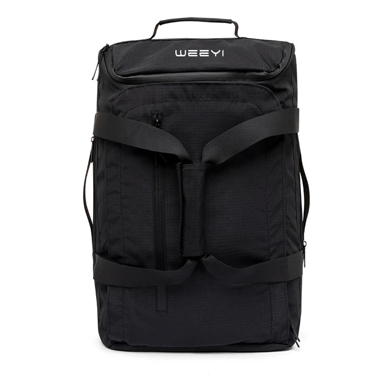 CHANGRONG Custom Recycled Polyester Backpack Duffle Water Resistant Heavy Duty Convertible Gym Sports Travel Bag Zipper Closure
