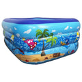Chufang Portable Inflatable Pool PVC Black and White-Blue for Adults Sports and Children Sports Ice Bathtub