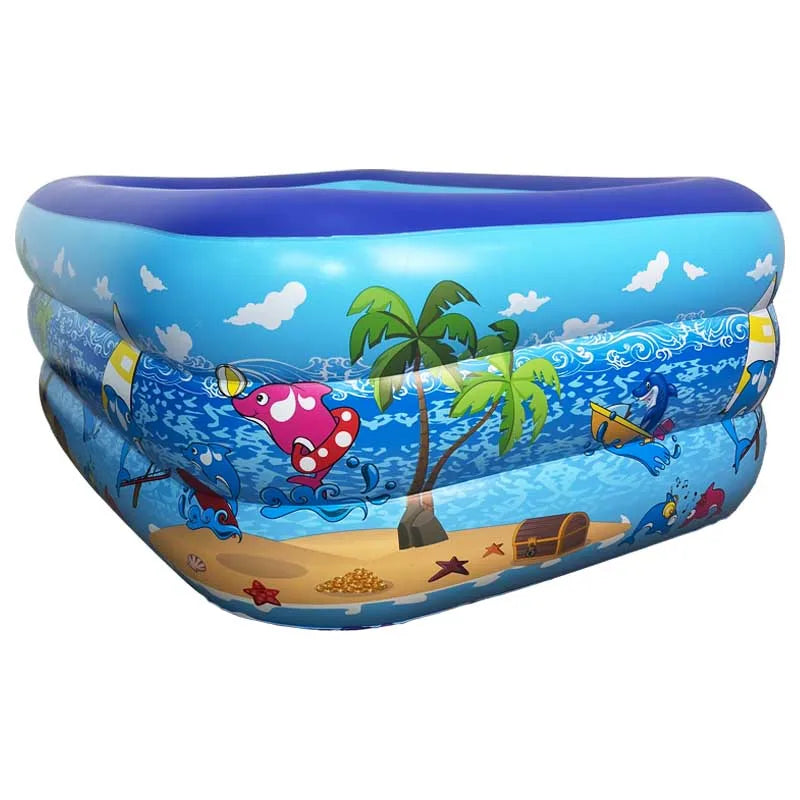 Chufang Portable Inflatable Pool PVC Black and White-Blue for Adults Sports and Children Sports Ice Bathtub