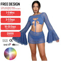 Women Beach Cover-up Wrap Skirts Costume Da Bagno Swimwear Women Bikini Set Beach Cover up