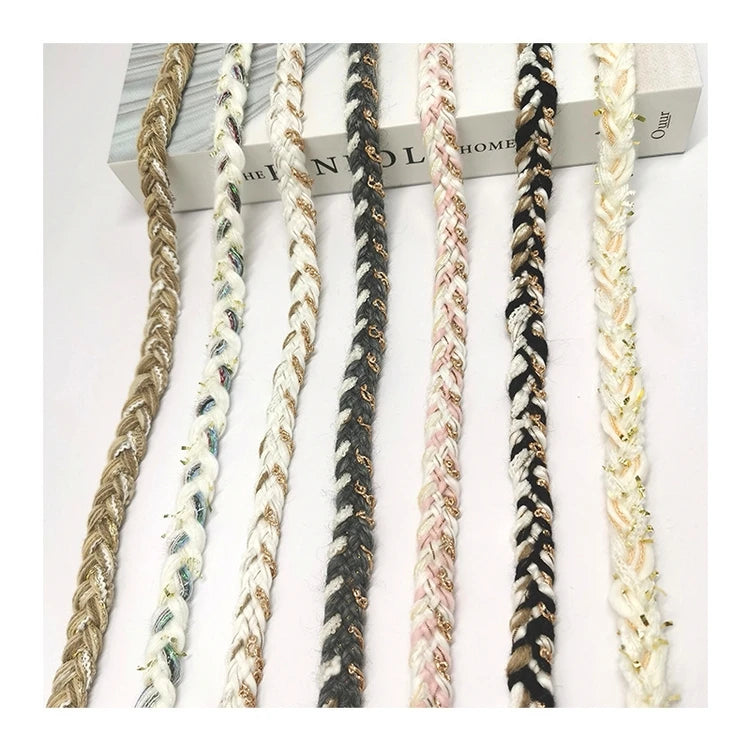 Made in China Eco-Friendly Lace Ribbon Trim 1.6cm Polyester Crocheted Webbing for Shoes & Bags