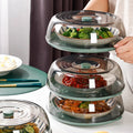 Multilayer Stackable Dust Proof Plate Food Cover Round Dish Cover Clear Plastic Insulation Food Cover