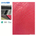 Customized Synthetic Leather Alligator Skin Artifical PU Leather Fabric Jacket Fabric Colorful Waterproof  for Garments Fabric