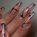 Custom Nails Long French Ballerina Gel Nails Press on Full Cover Acrylic Finger Nail Tips for women daily