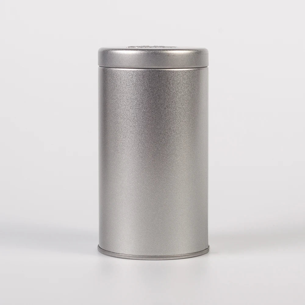 Customize logo Round Metallic Silver Custom Printing sealed Airtight Lid Metal Tin Tea Coffee Sugar Canisters