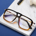 MS 81095 2023 Best-Selling Wholesale New Men's Square Eyeglasses TR90+CP Optical Anti-Blue Light Glasses Frame Stripe Design MegaBDM