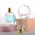 China Supplier Unique Perfume Bottle clear 30 ml Glass Crimp Perfume Spray Hexagon Special Shape Empty Perfume Bottle for Sale