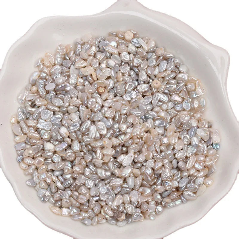 Wholesale Irregular Shape Baroque Pearl 3MM Pearl Nail Art DIY White Fresh Water Pearl