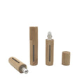 Mini Travel Factory 3ml 5ml 10ml Bamboo Lids Essential Oil Roll on Bottle Cosmetic Packaging