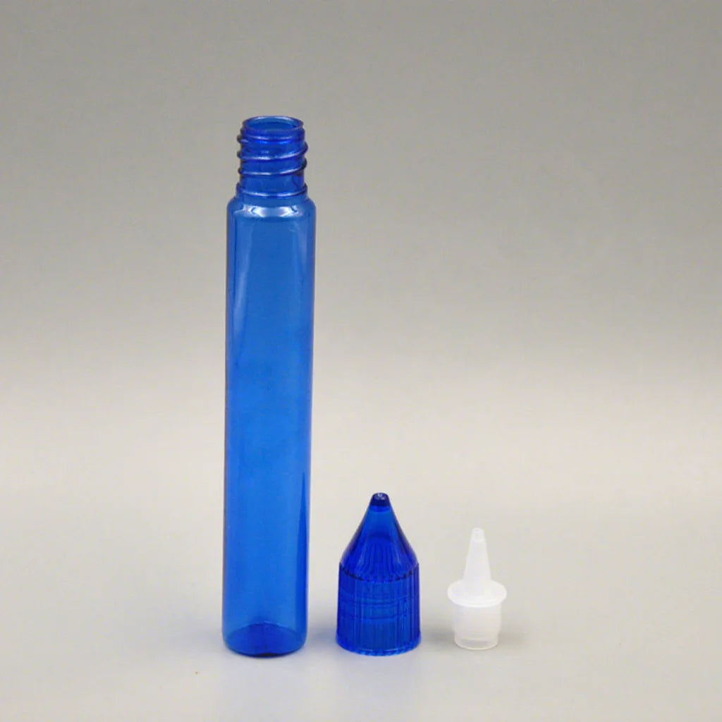 Hot Sale Empty Plastic Pen Shape Dropper Bottle 15ml Colorful PET Glue Bottles with Screw Cap and Long Thin Tip for Cosmetics
