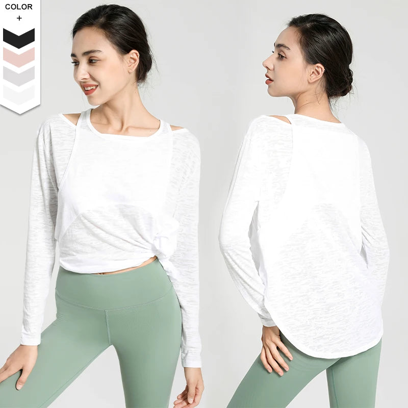 Breathable Mesh Athletic Women Tops Soft Women Tops Long Sleeve Ladies Lightweight Loose Fit Long Sleeve T Shirt