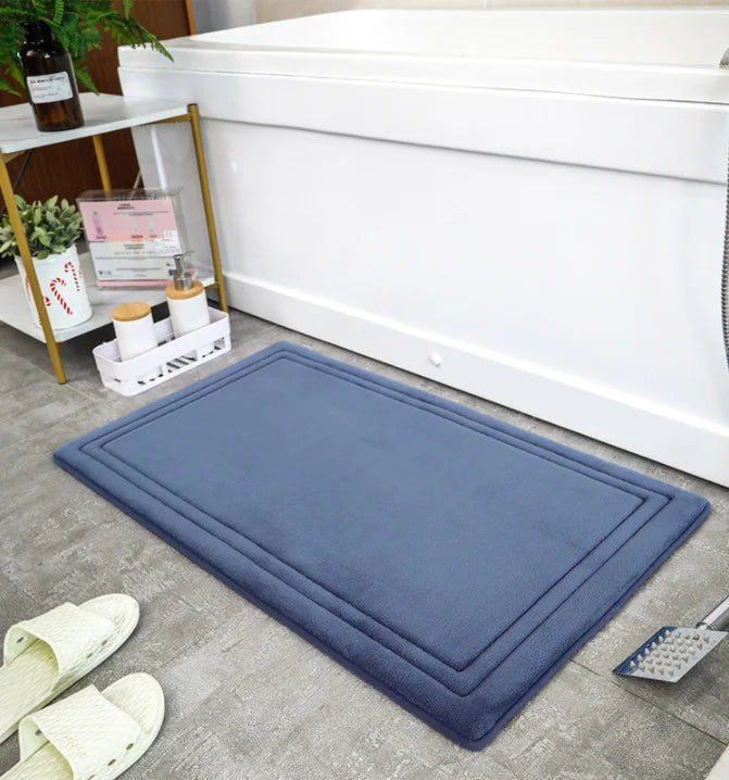 Microfiber Coral Fleece Super-absorbent Non slip Memory Foam Children Bath Mat