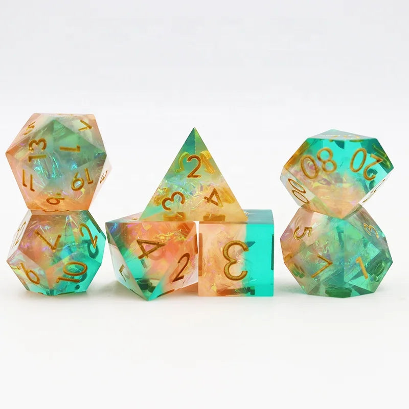 Dnd Polyhedral Custom RPG Sharp Edge Dice 16mm Resin Material