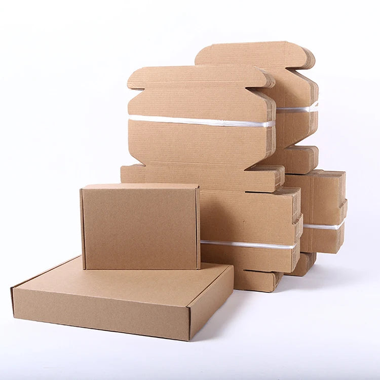 Custom Cut Large Corrugated Board Corrugated Courier Box Branded with Embossing Printing for Shipping and Packaging