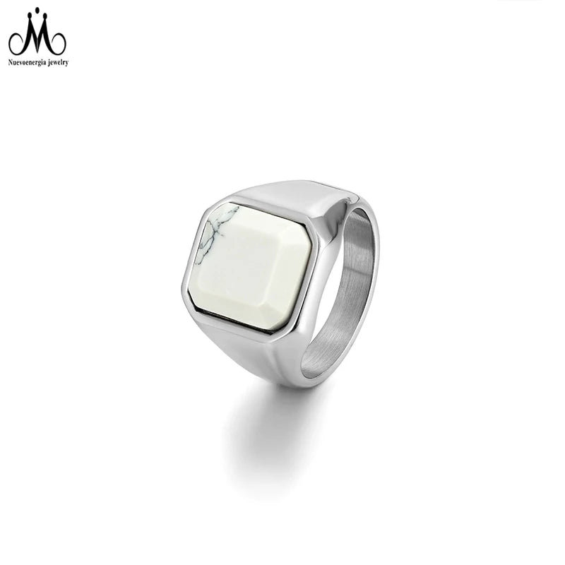Custom Finger Ring Jewelry Men's Ring Stainless Steel Tiger Eye Ring Gemstone Ring for Man