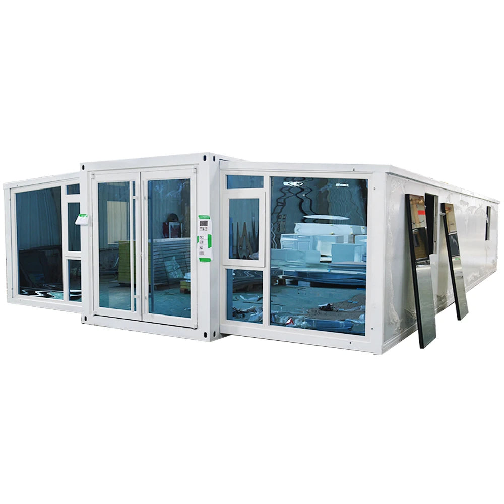 2 Story 40ft Foot Hurricane Proof Light Steel Foldable Houses Expandable Pre Fabricated 4 Bedroom Container House