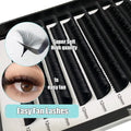 Easy Fans Korean Mega Volume Extension Lash Trays Matte Black Cashmere Premium Cashmere Lash Trays
