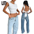 Liu Ming Hot Selling Summer Women Clothing Solid Color Y2K Short Sleeve Backless Slim Fit Sexy XS Crop Tops Basic T Shirt