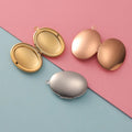 Popular Design Stainless Steel Oval Photo Frame Openable Photo Box Pendant Charm Commemorative Necklace Pendant Accessories
