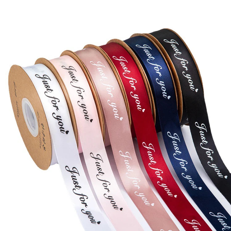 Custom Printed Satin Ribbon Single Face High Tenacity Ribbon for Gifts