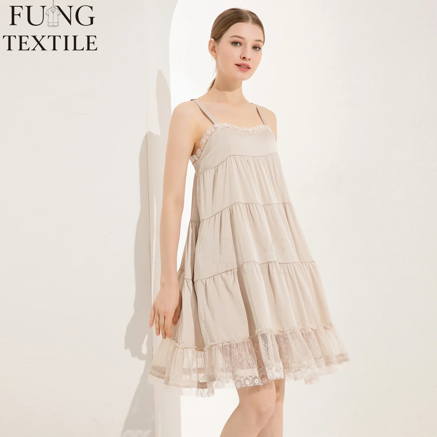 FUNG 6032 Factory Custom 1 Piece Ladies Sleepwear Satin Pajama Sleeveless Luxury Silky Satin Pajamas for Women Pyjamas Set