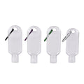 2oz 60ml 50ml Refillable Travel Hand Sanitizer Empty Squeeze Screw Cap Alcohol for Oval PET Leakproof Keychain