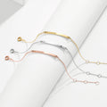 Minimalist Personalized 14K Gold 30*2 mm 316L Stainless Steel Bar Bracelet