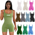 Vendors Customized One Piece square Collar Solid Brand Set Bodysuit Shaper Dupe Wholesale Womens Workout Body Suit