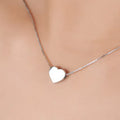 925 Sterling Silver Heart Choker Necklace for Women Link Chain Fashion Jewelry for Engagement Wedding Anniversary Festivals