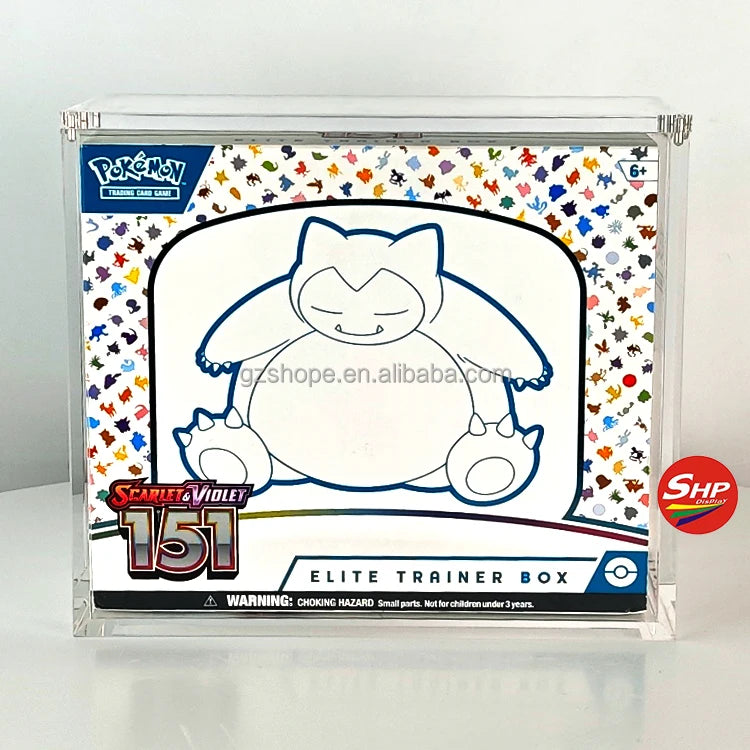 SHP Wholesale Acrylic TCG Pokemon 151 ETB Scarlet and Violet Case Pokemon Card 151 Elite Trainer Box Display Case