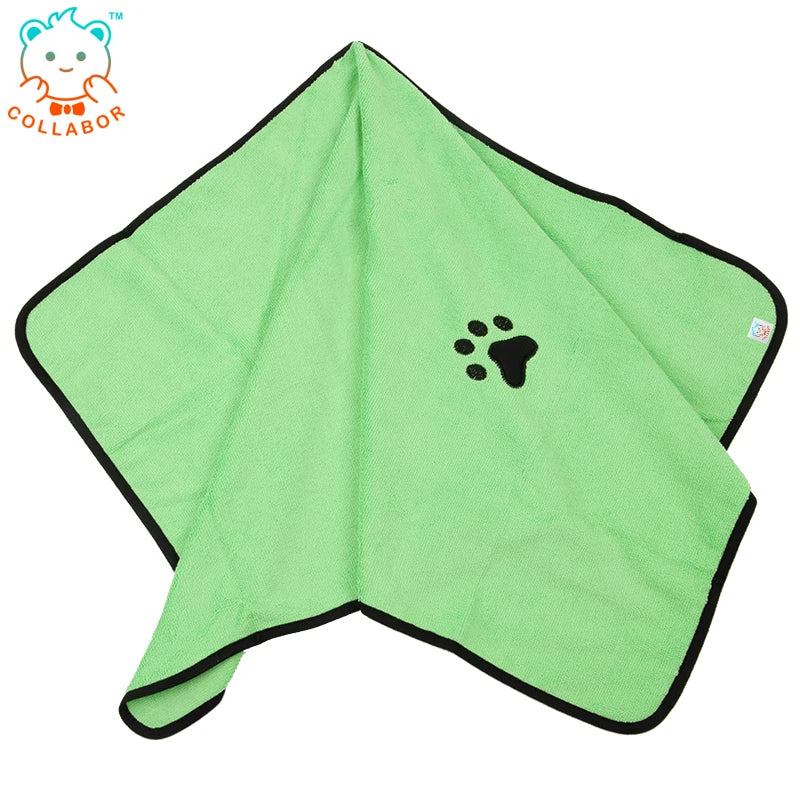 COLLABOR Bichon Frise Custom Wholesale Cartoon Logo Towels Pet Hair Cleaning Use Washable Quick Dry Dog Towel