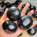 Wholesale Natural Crystal Quartz Black Tourmaline Palm Stone Crystal Crafts for Home Decoration