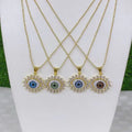 NZ1276 Gold Evil Eyes Choker Necklace Good Luck Layered Necklace Evil EyeS Amulet Jewelry Gift for Women