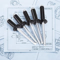Black Blind Rivet Manufacturer Core Pulling Flat Head Dome Aluminum POP Rivets With Plating Technique DIN Standard 7337 Remaches