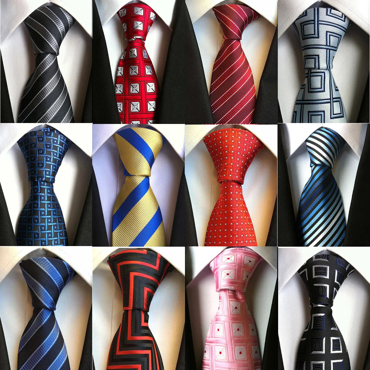 Custom Men's Tie Business Formal Wearies Gentleman Striped Plaid Quality Formal Silk Necktie Men Suit