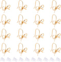 Hot Sale 24Pcs Golden Bowknot Brass Stud EarringsStud Earring with Plastic Ear Back for Earring Jewelry Making