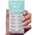 BTArtbox Pearlescent Glitter Press on Nails Faux Ongles Wholesale Short Square Solid Color Sliver Artificial False Fake Nails