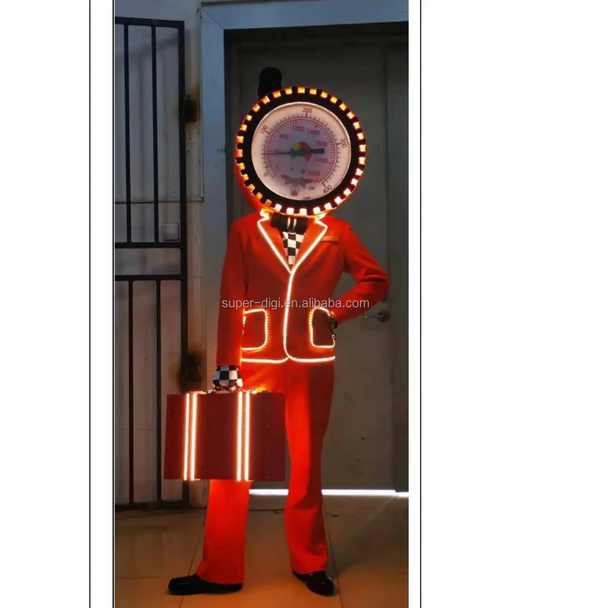 Future Sense  Gogo Dance Clothes  Nightclub Dj Ds Dancer Singer Stage Wear Luxury Led Light Costume