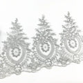 Flower Embroidery Geometric Pattern ROMANTIC Style Lace Ruffle Non-elastic Soft Tulle Polyester Mesh Fabric Eco-Friendly Lace