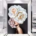 Portrait 5D Full Drill Square/Round Canvas Diamond Painting Flower DIY Home Decor Embroidery Accessories Home Craft Art Gril Kit