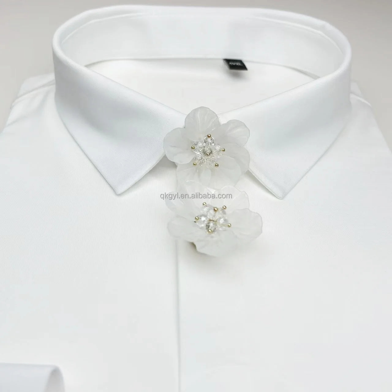 Customized All-Season Copper Resin Flower Novelty Button Cover No-sew Clothing Button Accessories Engagements for Women