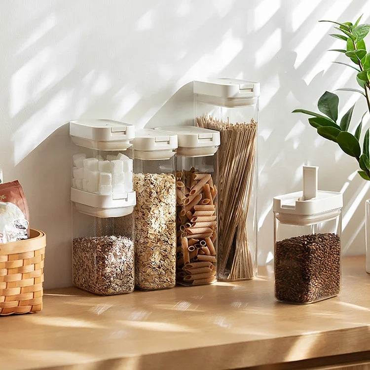 Airtight Food Storage Containers with Easy Locking Lids BPA Free Plastic Cereal Storage Container
