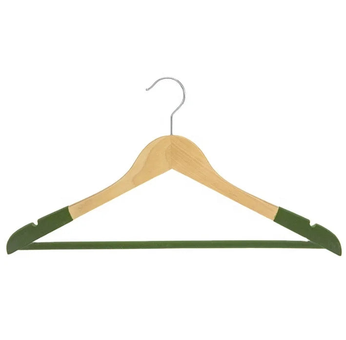 Premium Wood & Velvet Luxury Hangers with Non-Slip Chrome Hooks Eco-Friendly Custom Logo for Living Room Storage
